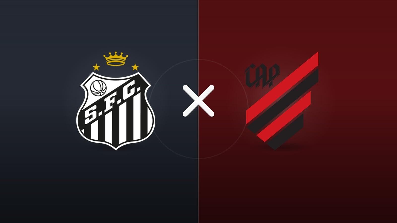 Santos x Athletico-PR jogam hoje às 18h30 pela Serie A. Foto: Diário 24 Horas / Montagem