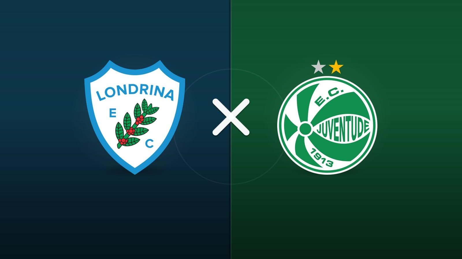 Londrina x Juventude jogam hoje às 19h30 pela Serie B. Foto: Diário 24 Horas / Montagem
