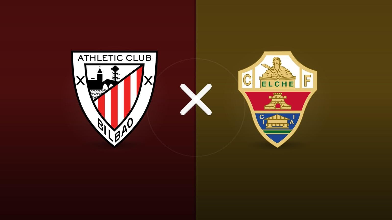 Athletic Bilbao x Elche jogam hoje às 13h30 pela La Liga. Foto: Diário 24 Horas / Montagem
