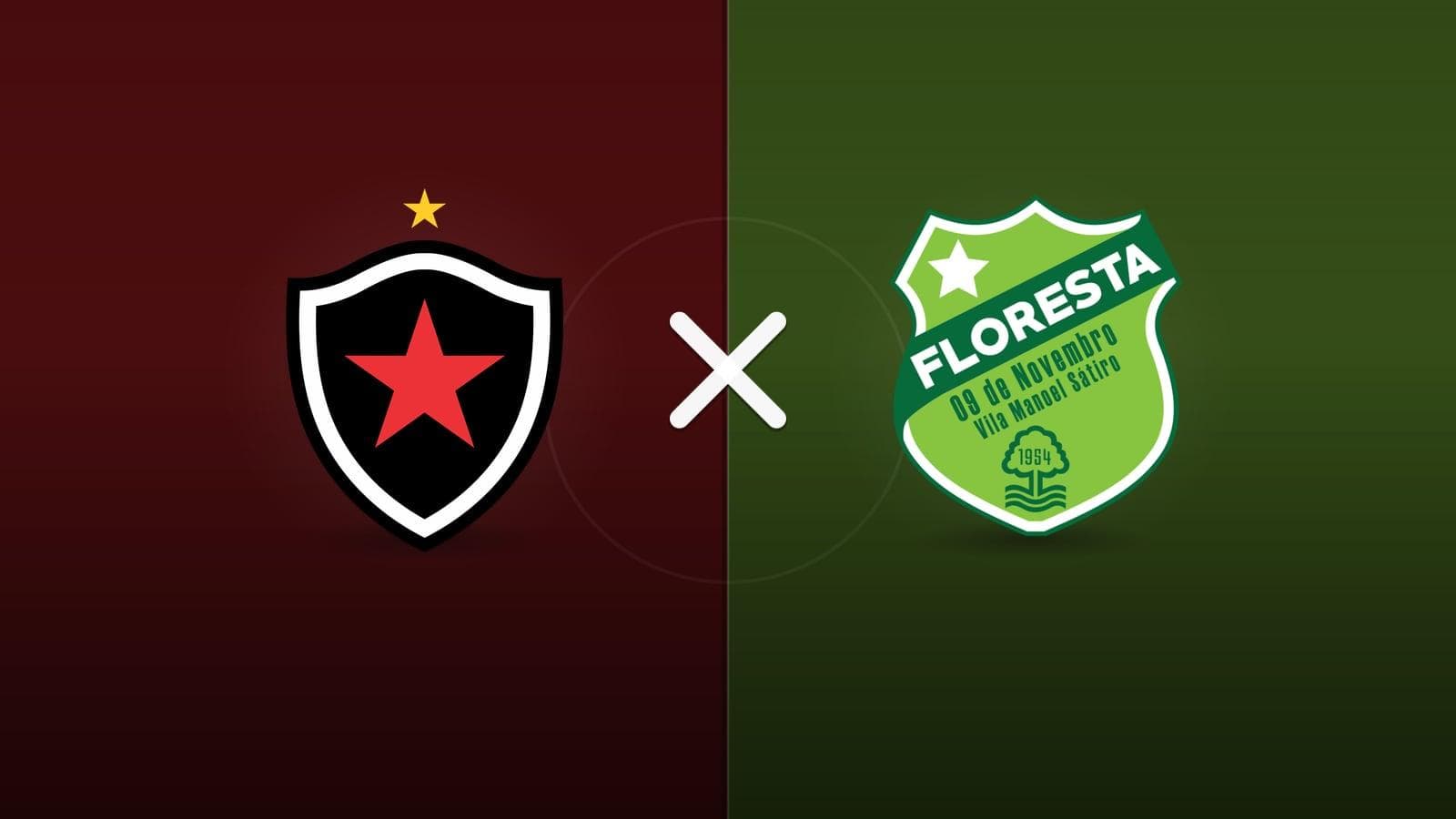 Botafogo PB x Floresta jogam hoje às 17h00 pela Serie C. Foto: Diário 24 Horas / Montagem