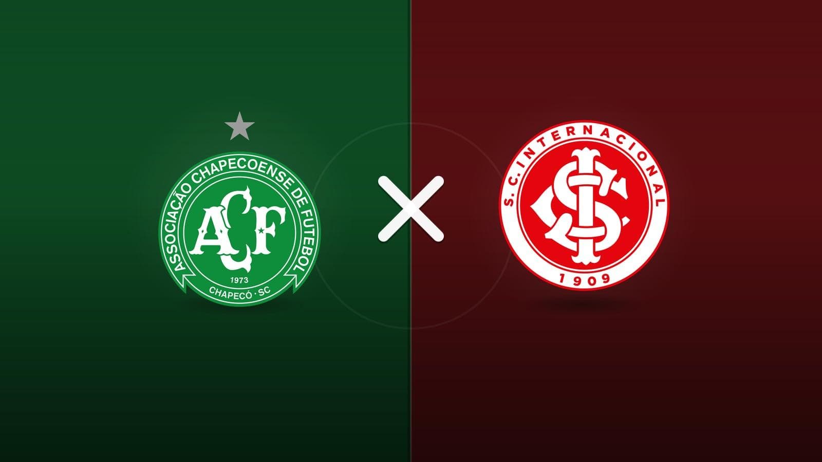 Chapecoense x Internacional jogam hoje às 17h00 pela Serie A. Foto: Diário 24 Horas / Montagem