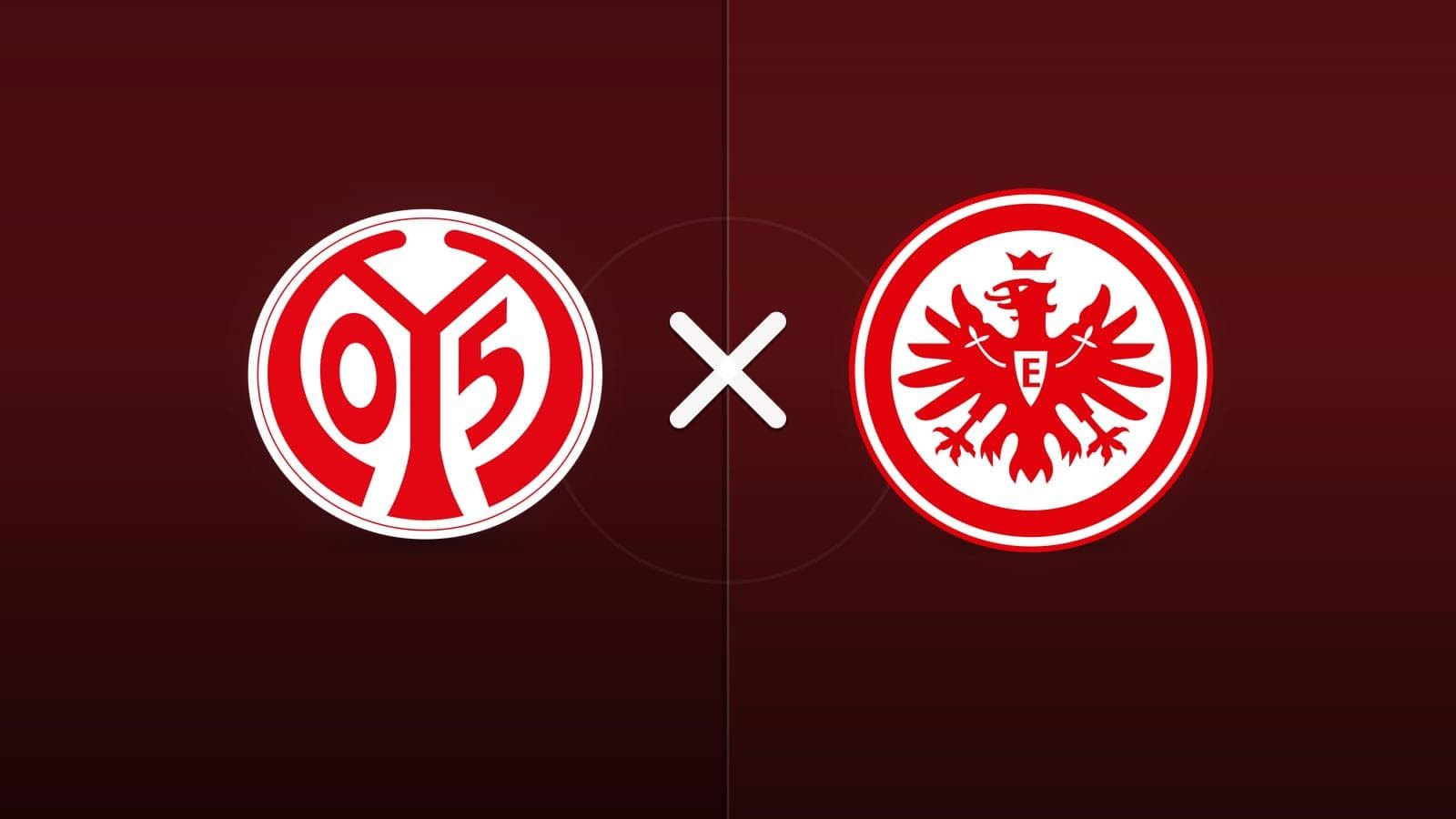 FSV Mainz 05 x Eintracht Frankfurt jogam hoje às 10h30 pela Bundesliga. Foto: Diário 24 Horas / Montagem