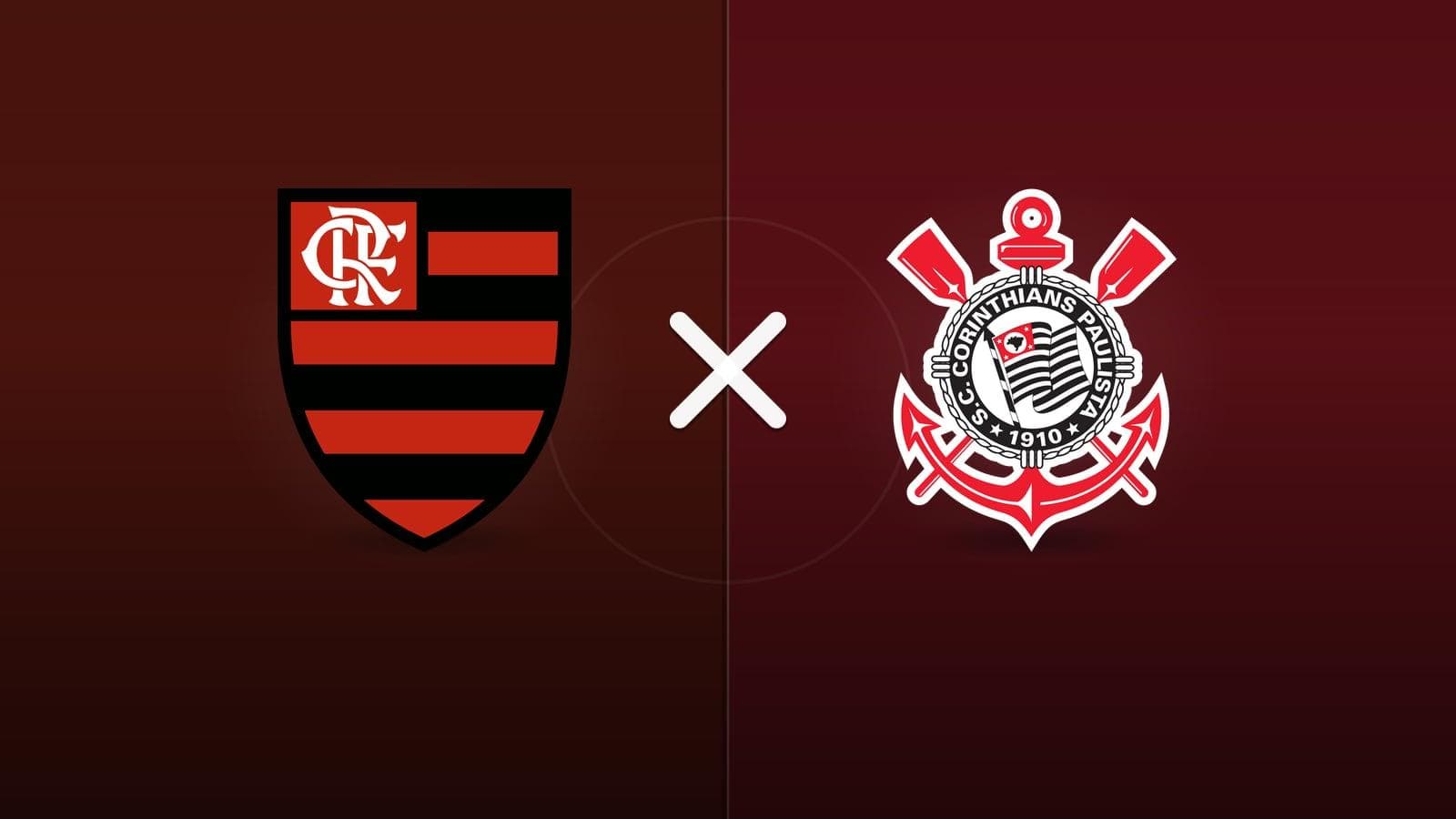 Flamengo x Corinthians jogam hoje às 17h30 pela Serie A. Foto: Diário 24 Horas / Montagem
