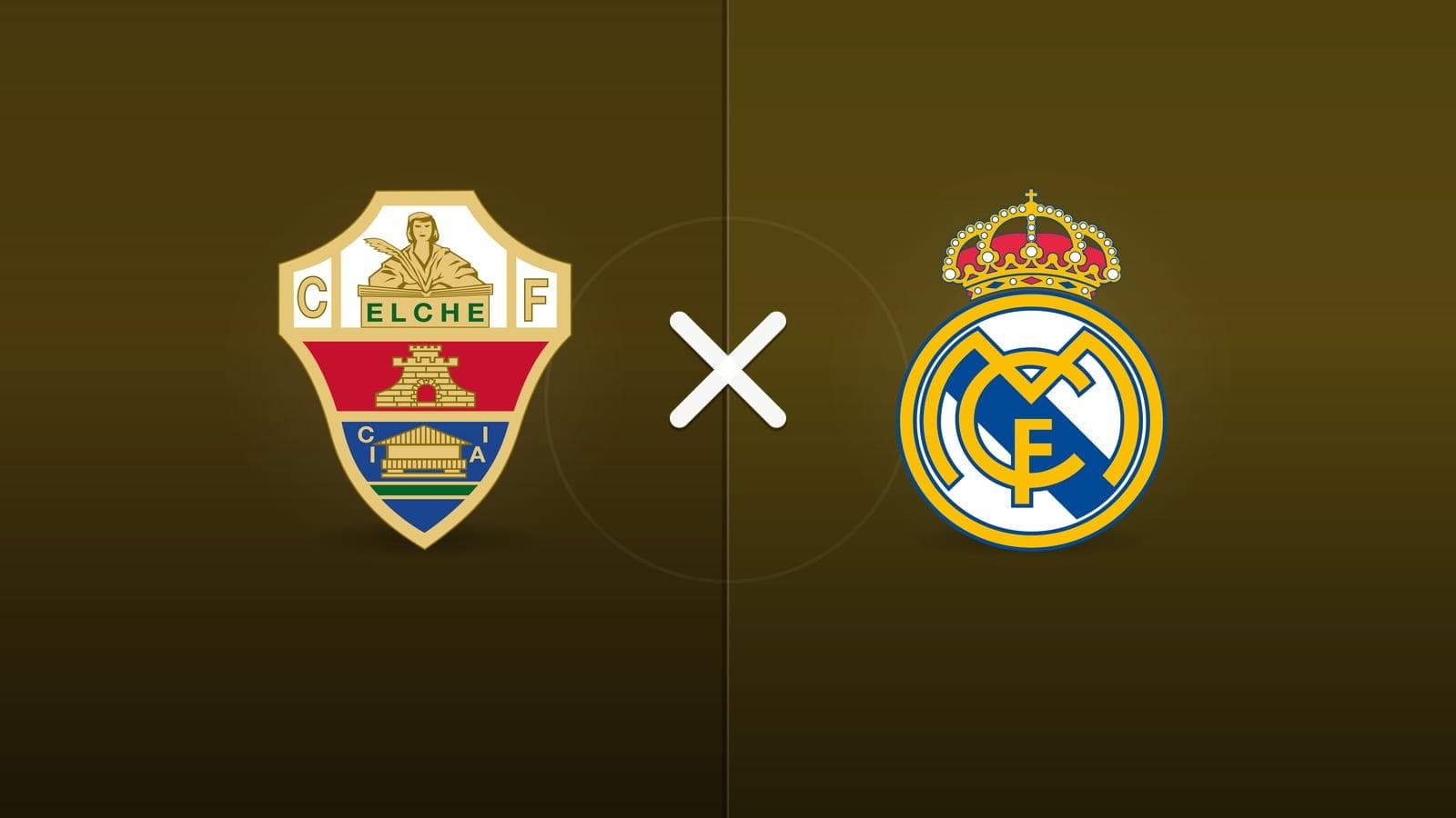 Elche x Real Madrid jogam hoje às 16h30 pela La Liga. Foto: Diário 24 Horas / Montagem