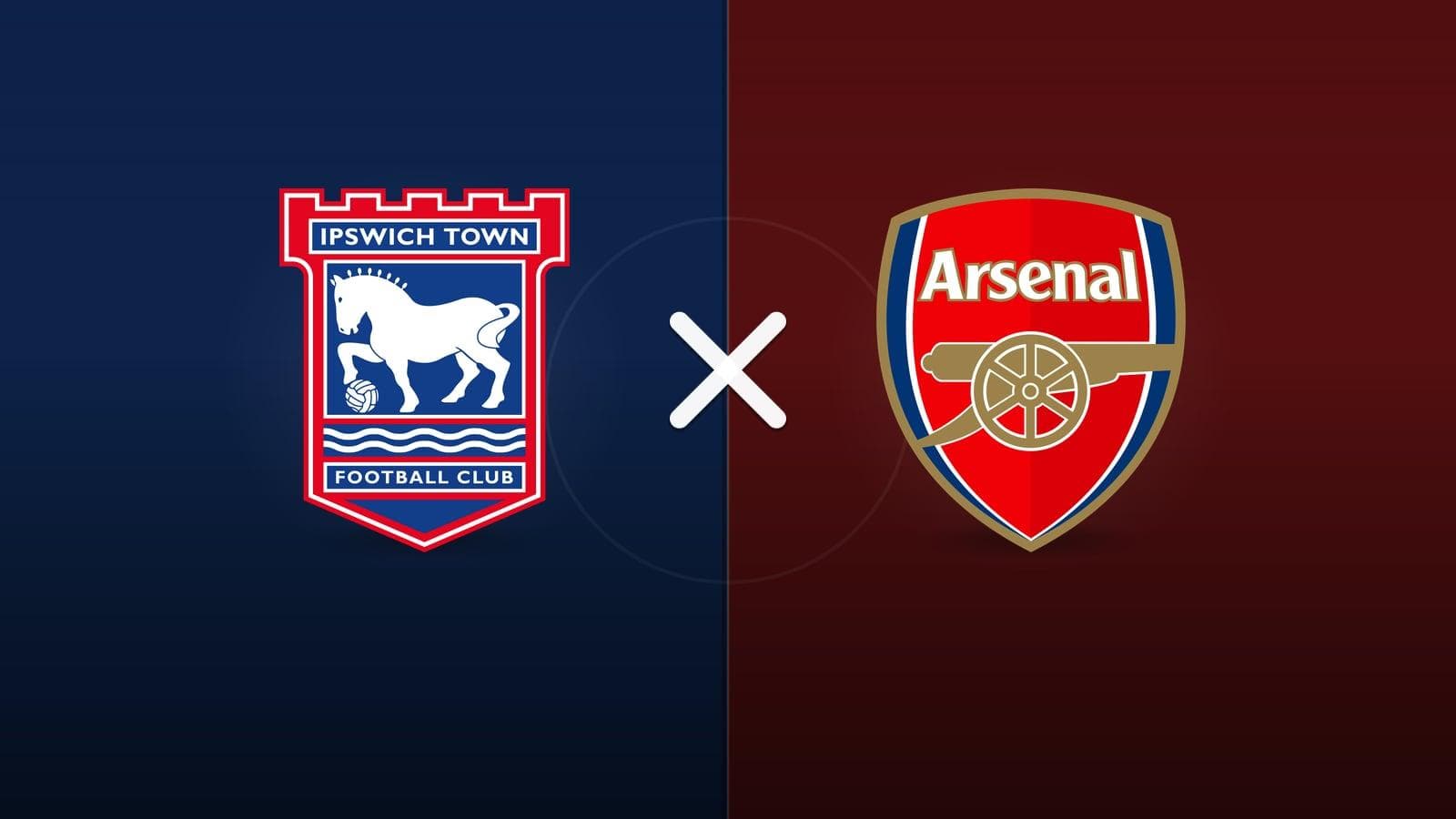 Ipswich x Arsenal jogam hoje às 16h00 pela League Cup. Foto: Diário 24 Horas / Montagem
