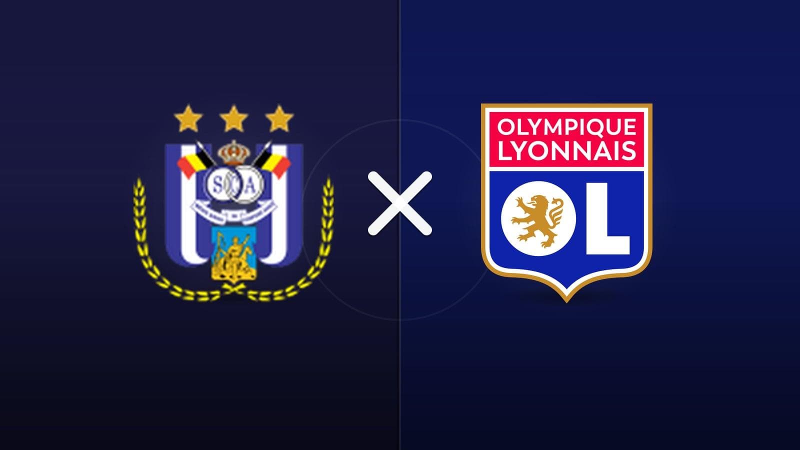 Anderlecht x Lyon jogam hoje às 16h00 pela UEFA Europa League. Foto: Diário 24 Horas / Montagem
