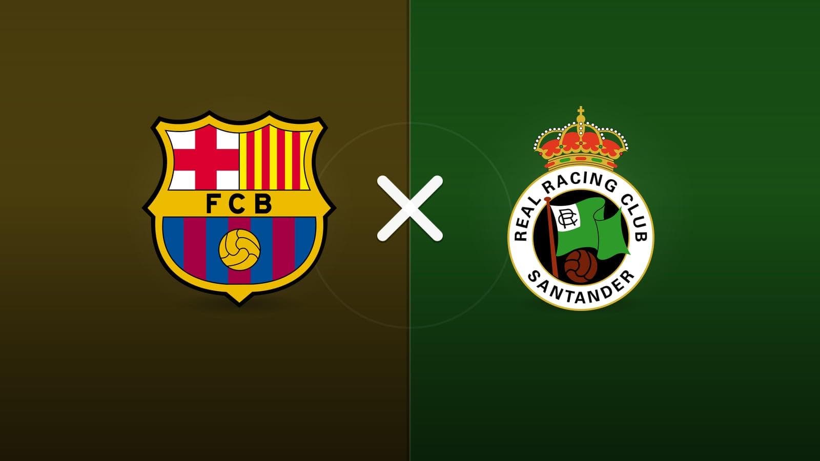 Barcelona x Racing Santander jogam hoje às 16h30 pela La Liga. Foto: Diário 24 Horas / Montagem