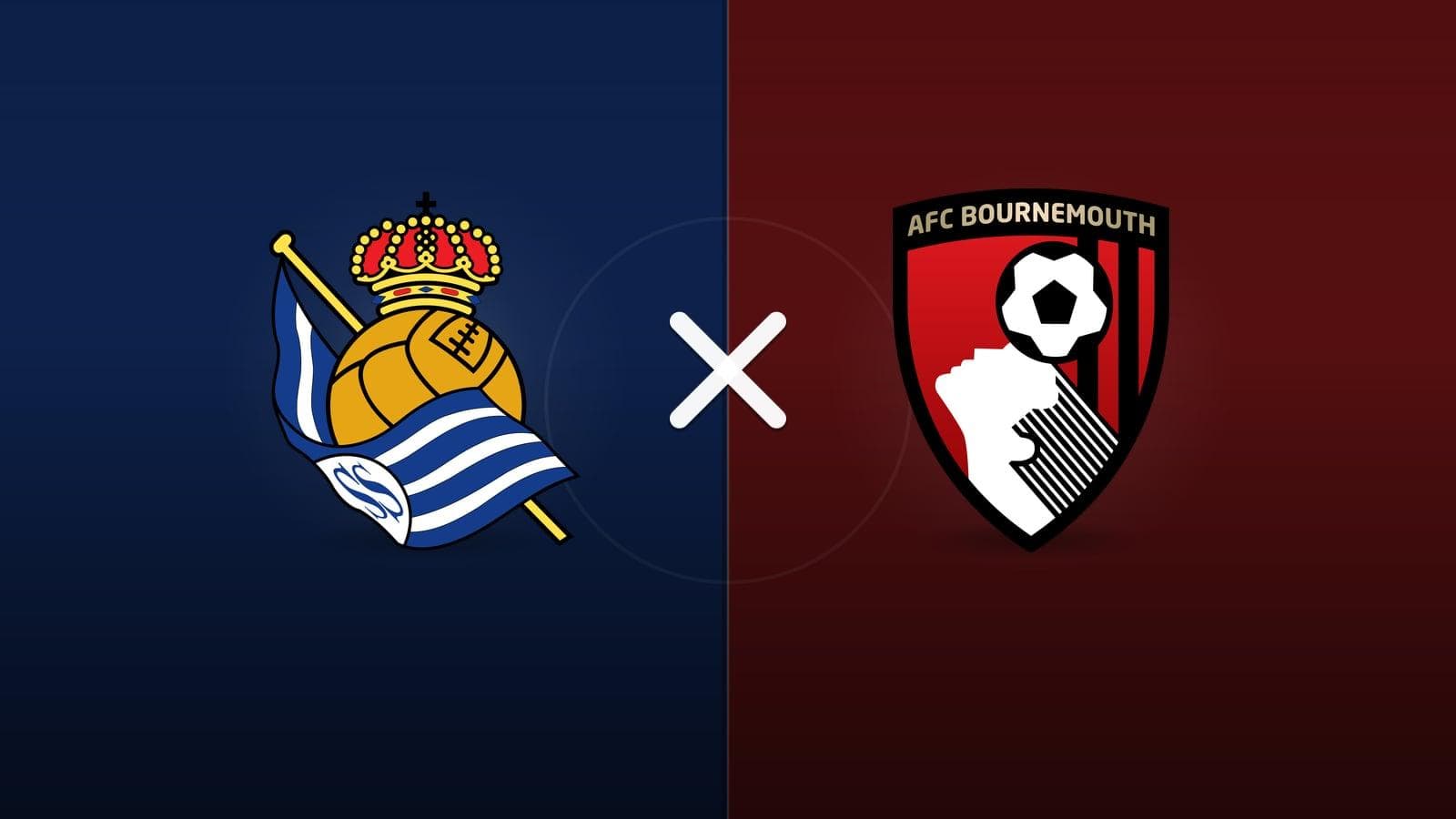 Real Sociedad x Bournemouth jogam hoje às 16h00 pela UEFA Europa League. Foto: Diário 24 Horas / Montagem