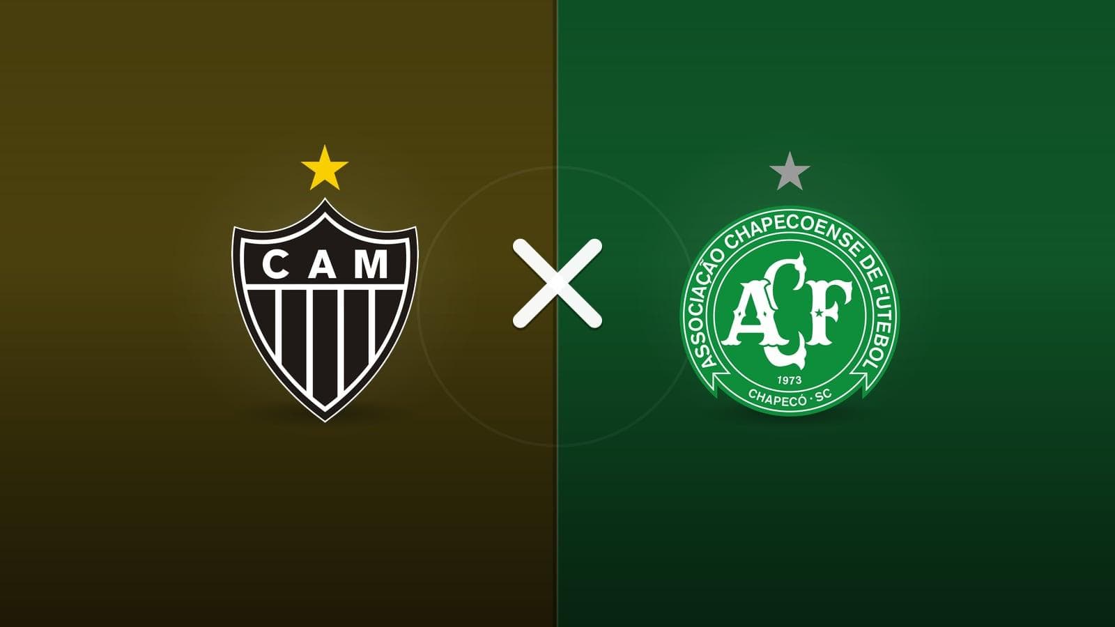 Atlético-MG x Chapecoense jogam hoje às 16h00 pela Serie A. Foto: Diário 24 Horas / Montagem
