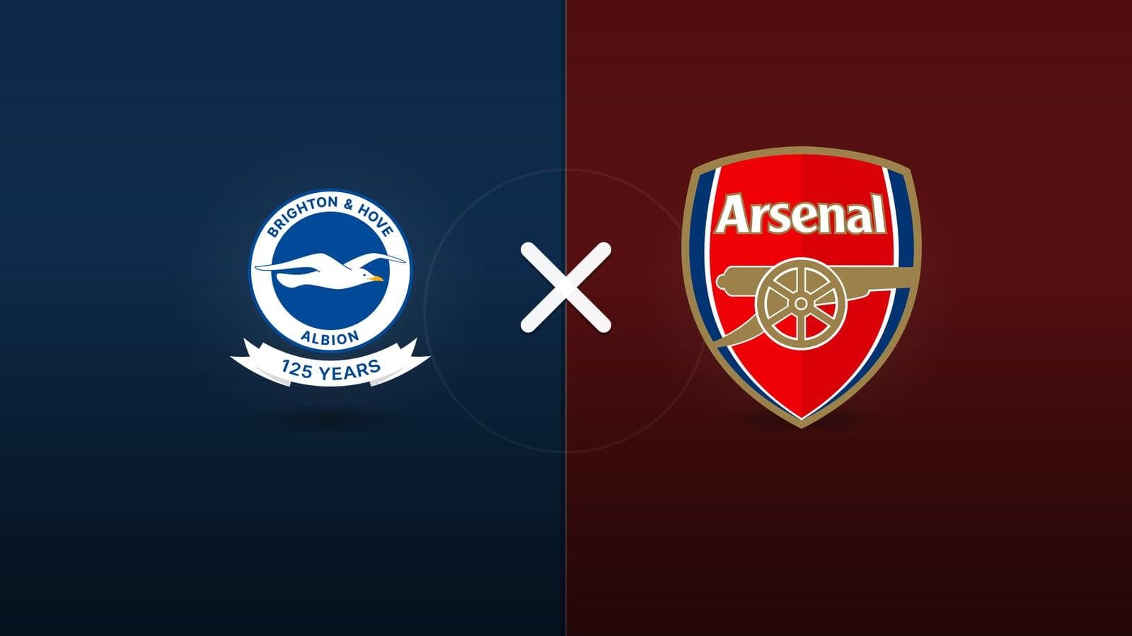 Brighton x Arsenal jogam hoje às 11h00 pela Premier League. Foto: Diário 24 Horas / Montagem