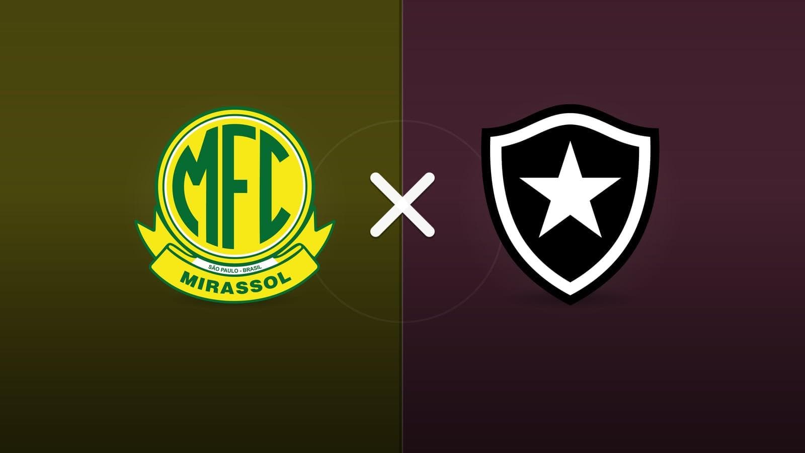 Mirassol x Botafogo jogam hoje às 17h00 pela Serie A. Foto: Diário 24 Horas / Montagem