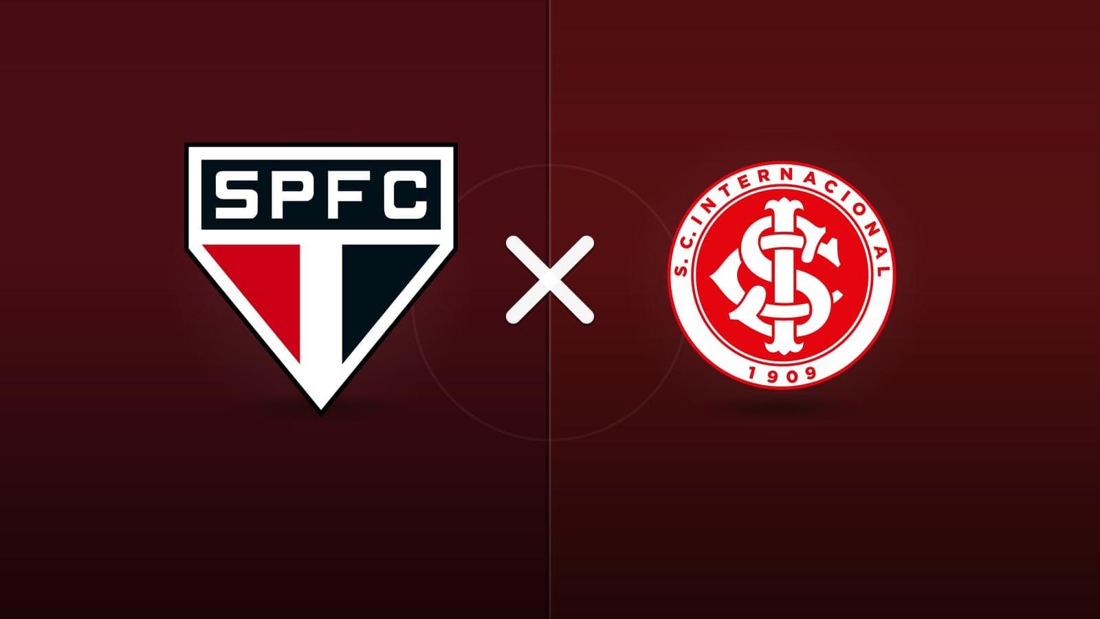 São Paulo x Internacional jogam hoje às 21h00 pela Serie A. Foto: Diário 24 Horas / Montagem
