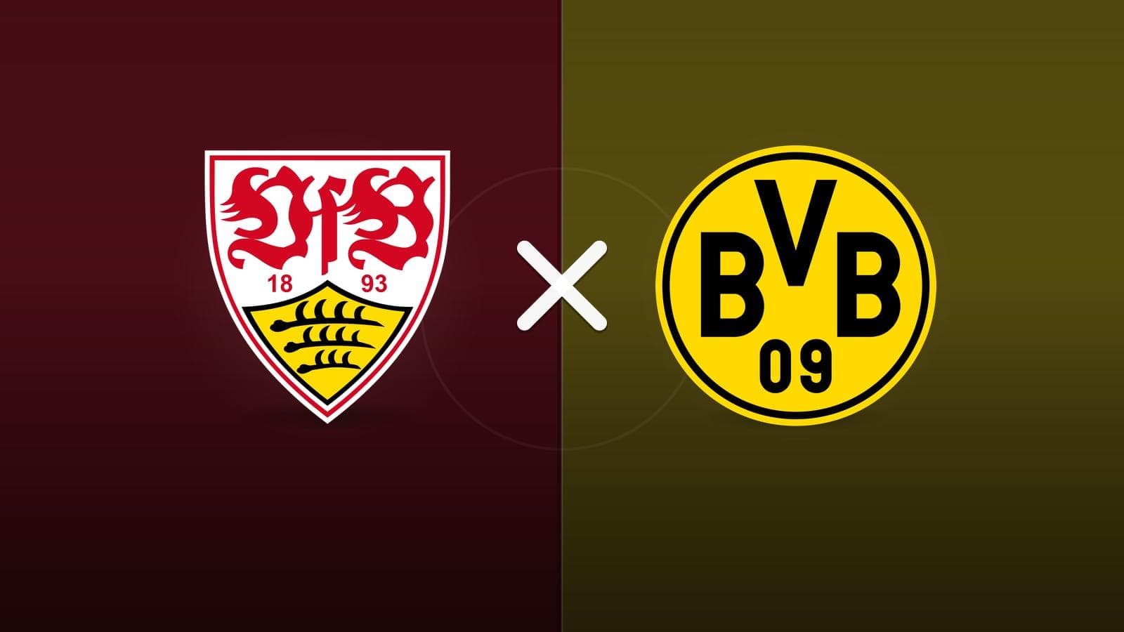 VfB Stuttgart x Borussia Dortmund jogam hoje às 13h30 pela Bundesliga. Foto: Diário 24 Horas / Montagem