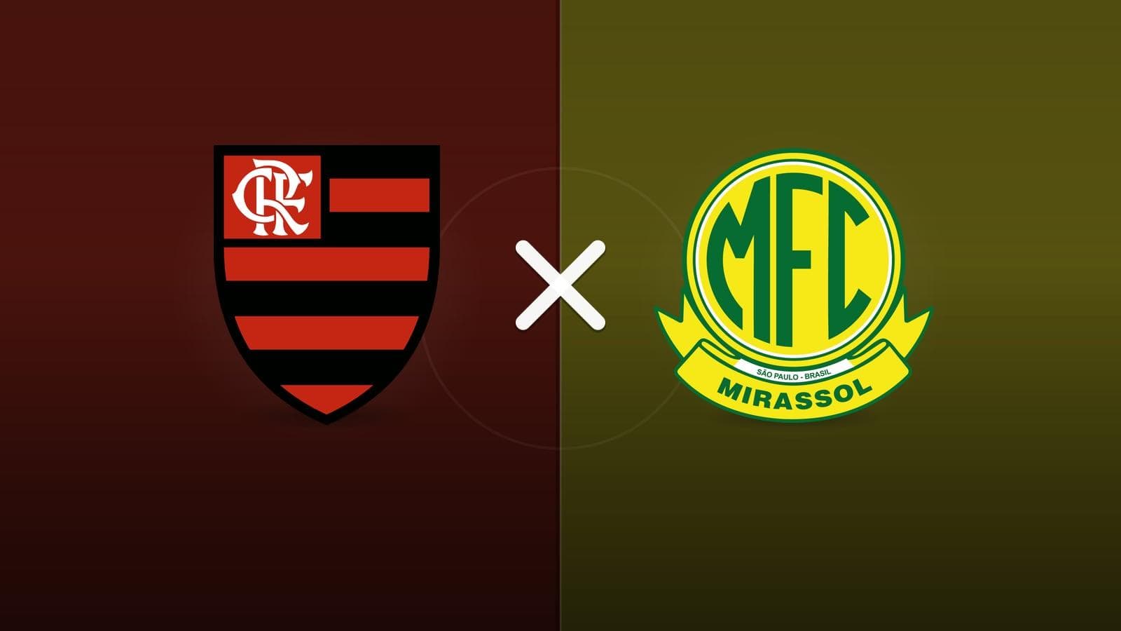 Flamengo x Mirassol jogam hoje às 19h30 pela Serie A. Foto: Diário 24 Horas / Montagem