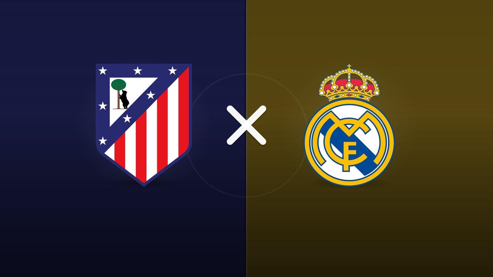 Atlético de Madrid x Real Madrid jogam hoje às 11h15 pela La Liga. Foto: Diário 24 Horas / Montagem