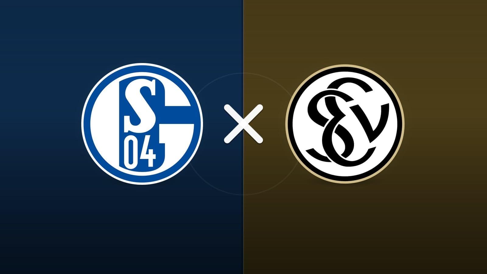 FC Schalke 04 x SV Elversberg jogam hoje às 12h30 pela Bundesliga. Foto: Diário 24 Horas / Montagem