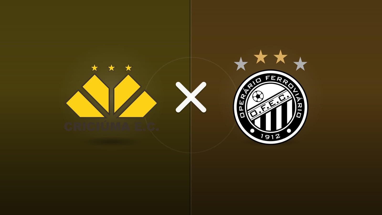 Criciúma x Operario-PR jogam hoje às 19h30 pela Serie B. Foto: Diário 24 Horas / Montagem