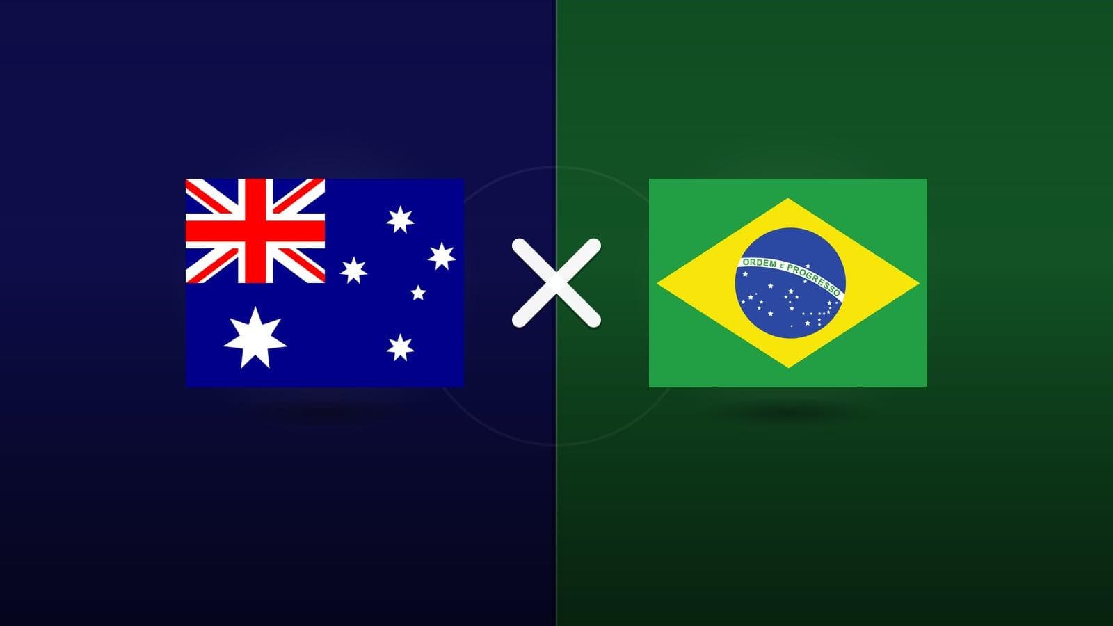 Austrália x Brasil jogam hoje às 07h00 pela Friendlies. Foto: Diário 24 Horas / Montagem