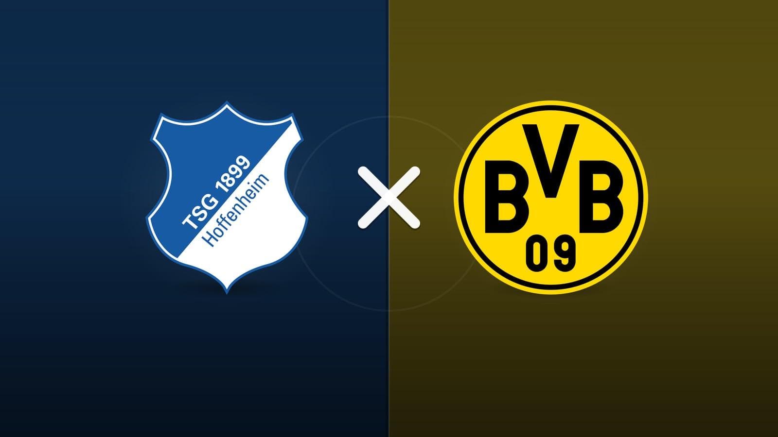 1899 Hoffenheim x Borussia Dortmund jogam hoje às 10h30 pela Bundesliga. Foto: Diário 24 Horas / Montagem