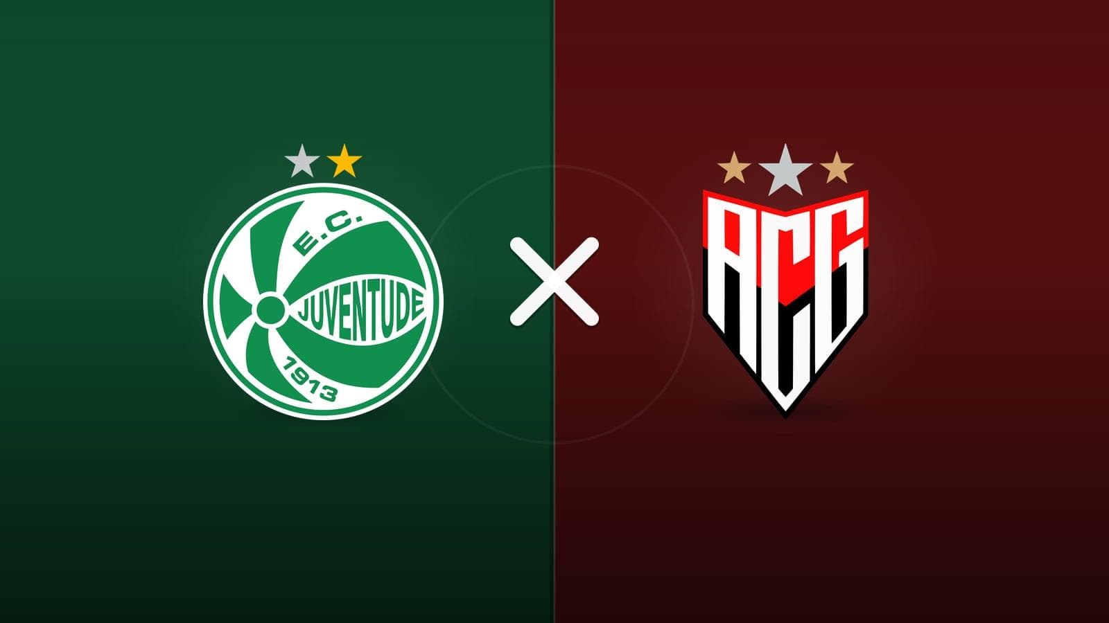 Juventude x Atlético Goianiense jogam hoje às 18h00 pela Serie B. Foto: Diário 24 Horas / Montagem