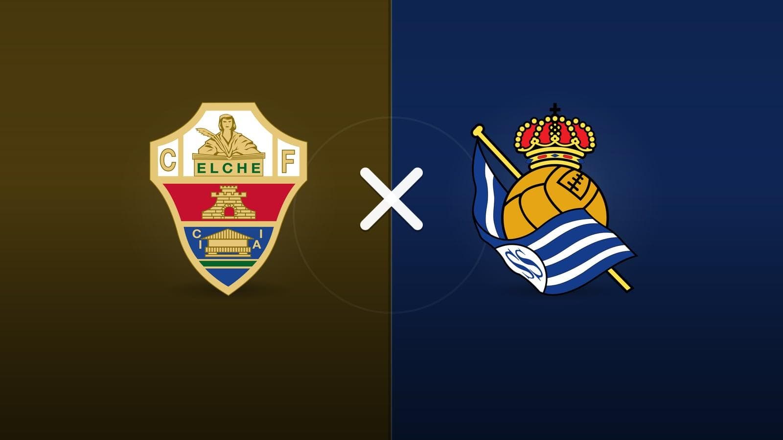 Elche x Real Sociedad jogam hoje às 16h30 pela La Liga. Foto: Diário 24 Horas / Montagem