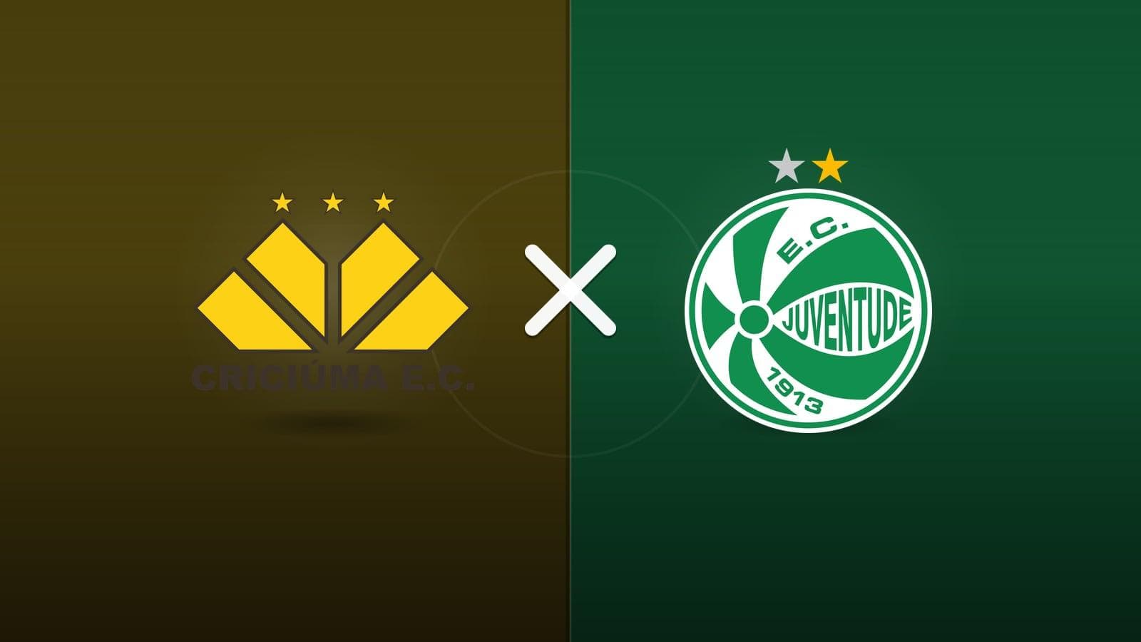 Criciúma x Juventude jogam hoje às 21h00 pela Serie B. Foto: Diário 24 Horas / Montagem