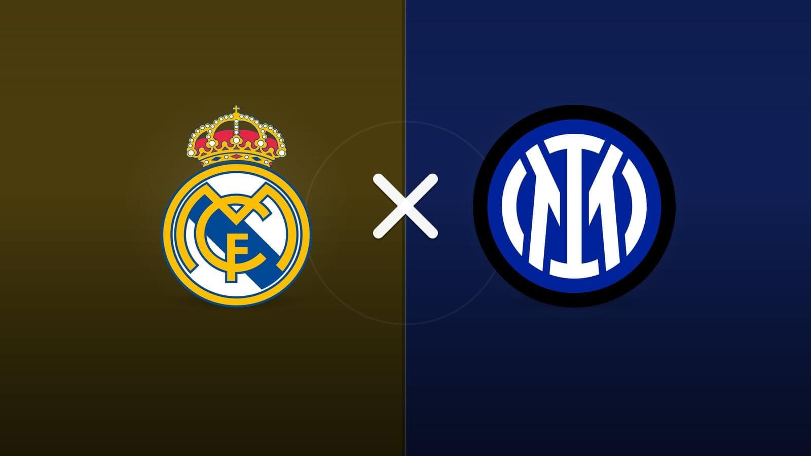 Real Madrid x Inter de Milão jogam hoje às 16h00 pela UEFA Champions League. Foto: Diário 24 Horas / Montagem