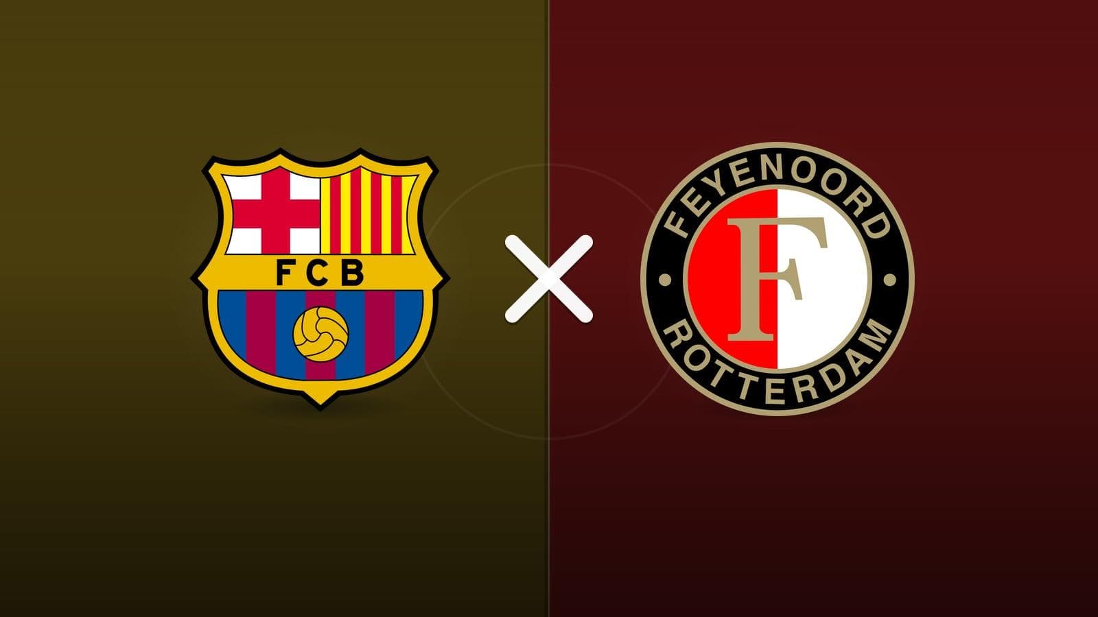 Barcelona x Feyenoord jogam hoje às 13h45 pela UEFA Champions League. Foto: Diário 24 Horas / Montagem