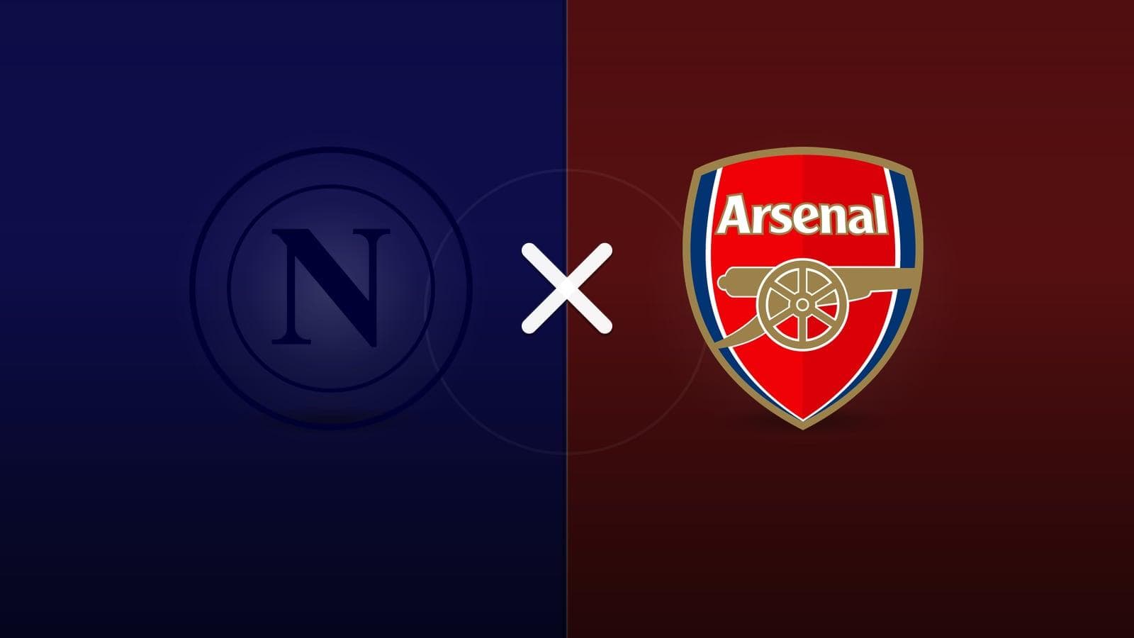 Napoli x Arsenal jogam hoje às 16h00 pela UEFA Champions League. Foto: Diário 24 Horas / Montagem