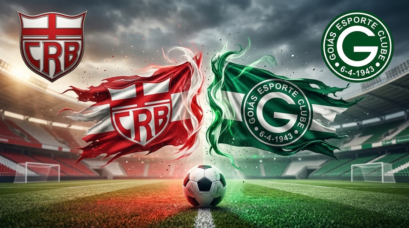 CRB x Goiás jogam hoje às 19h00 pela Serie B. Foto: Diário 24 Horas / Montagem