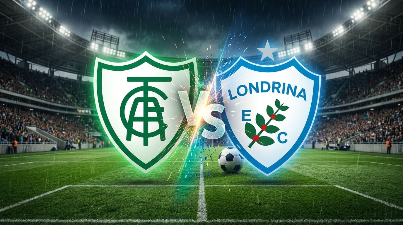 América Mineiro x Londrina jogam hoje às 19h00 pela Serie B. Foto: Diário 24 Horas / Montagem