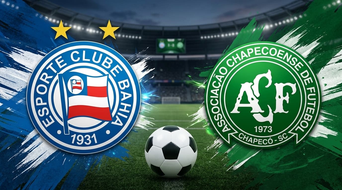 Bahia x Chapecoense jogam hoje às 19h30 pela Serie A. Foto: Diário 24 Horas / Montagem