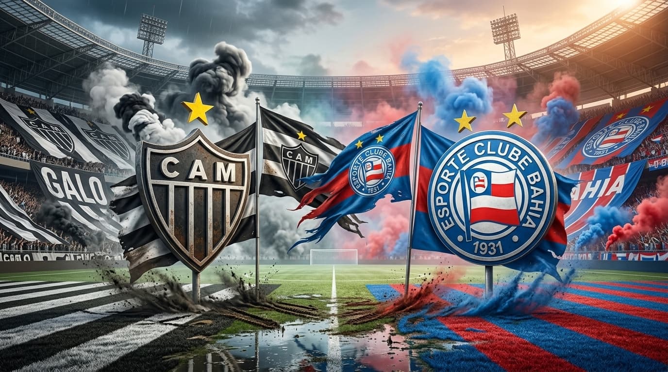 Atlético-MG x Bahia jogam hoje às 19h30 pela Serie A. Foto: Diário 24 Horas / Montagem