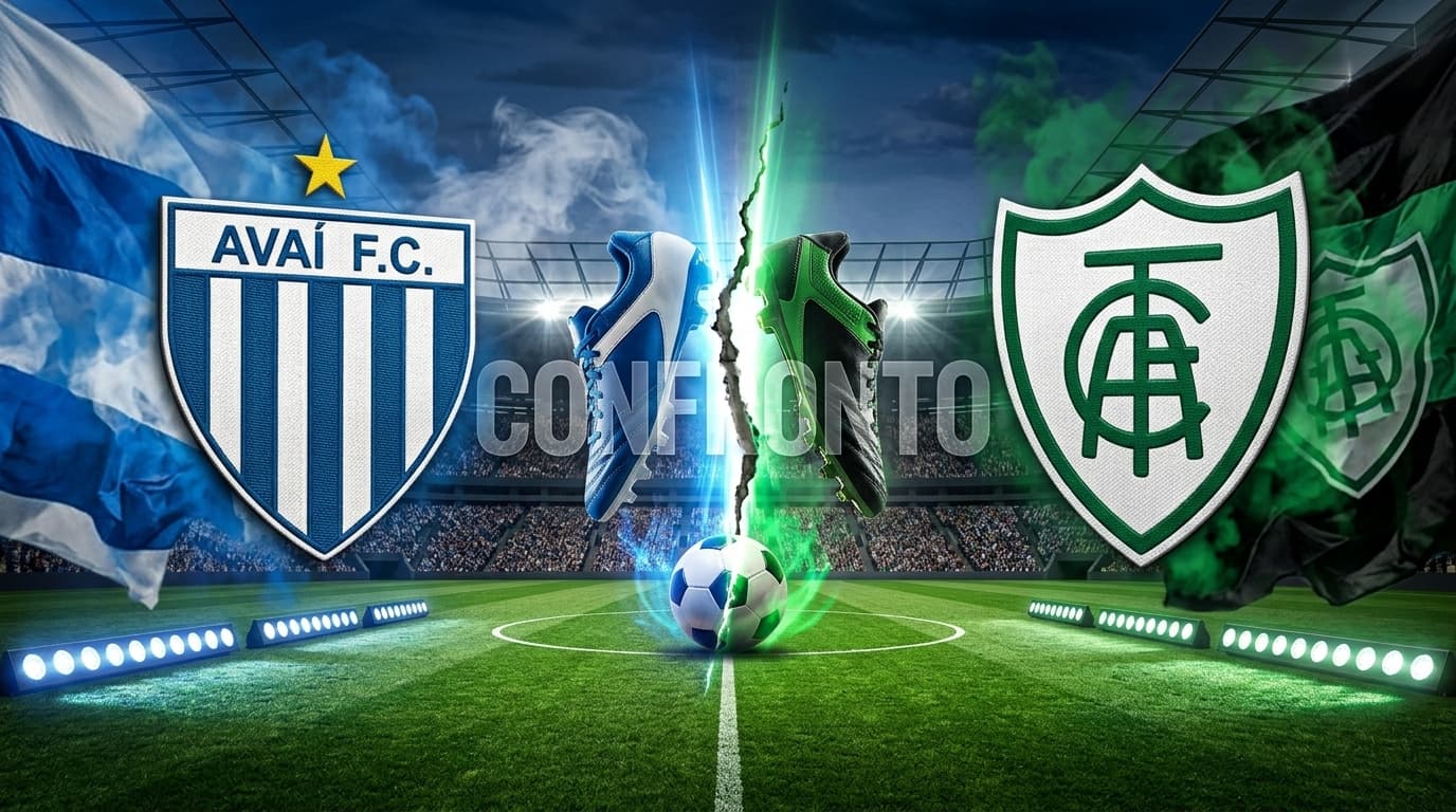 Avaí x América Mineiro jogam hoje às 19h30 pela Serie B. Foto: Diário 24 Horas / Montagem
