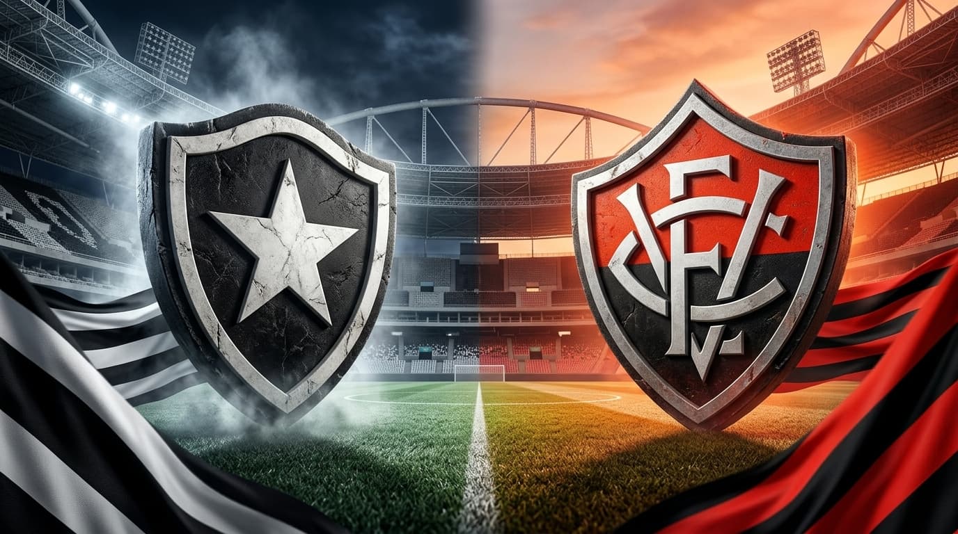 Botafogo x Vitória jogam hoje às 19h30 pela Serie A. Foto: Diário 24 Horas / Montagem