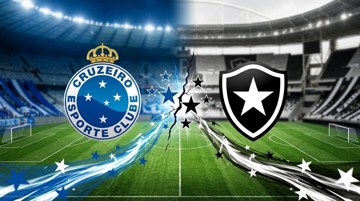Cruzeiro x Botafogo jogam hoje às 16h00 pela Serie A. Foto: Diário 24 Horas / Montagem